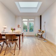 Ample natural light below a flat roof