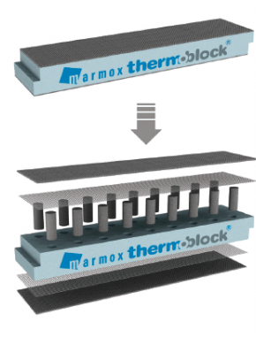 Marmox THERMOBLOCK éléments isolants pour coupure de ponts thermiques